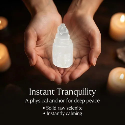 Vista 6 de Rascacielos de selenita 4 pulgadas de alto 1 pieza Cristales y piedras curativas, regalos espirituales para mujeres, reiki, chakra, yoga