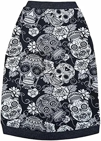 Vista 2 de Camiseta elástica de algodón sin pelo de gato negro Sculls para gato Sphynx (L)