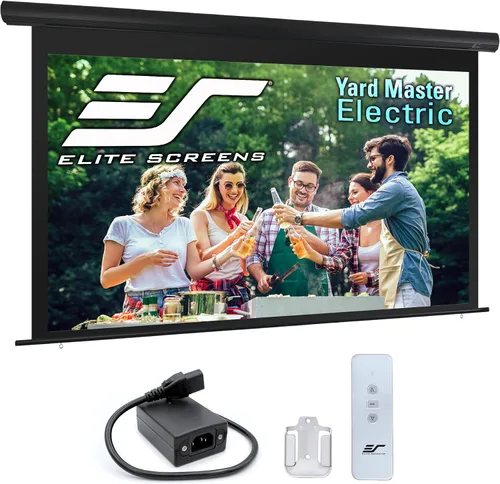 Vista 11 de Elite Screens Yard Master Wireless, 125 pulgadas Diag. Pantalla de proyector motorizada para exteriores 16:9, batería de iones de litio recargable