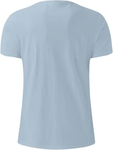 Vista 3 de Generic Camisas casuales para hombre, cuello redondo, manga corta, sueltas, de verano, a la moda