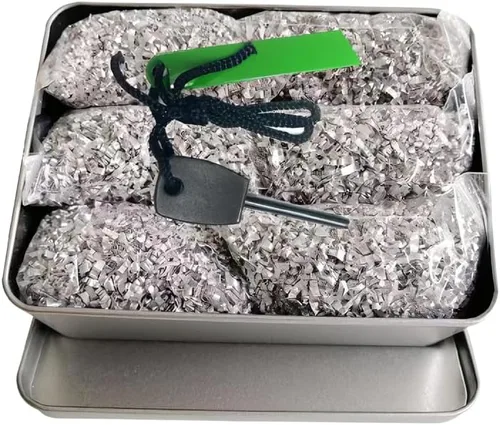 Vista 15 de Kit de iniciación de fuego con magnesio y varilla ferro – Equipo de supervivencia de emergencia con 12 bolsas de magnesio 99% puro + Bolsa