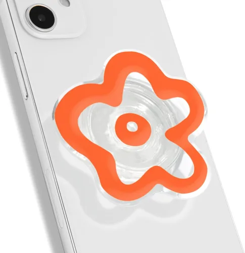 Vista 14 de OnTheGrip Lindo Diseño Transparente en Forma de Flor de Margarita Soporte de Teléfono Móvil Plegable Multifuncional para Smartphone, Tablet