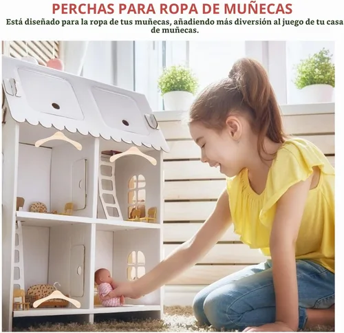 Vista 9 de Toddmomy 20 perchas de madera para muñecas, mini perchas para muñecas para accesorios en miniatura (4.7 in)