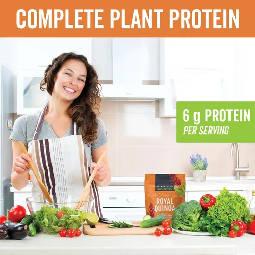 Vista 6 de Viva Naturals Quinoa orgánica, 4 libras – Grano entero prelavado, proteína vegetal, USDA orgánico, sin gluten, sin OMG, vegano, sustituto de arroz