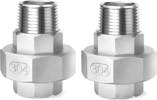 Vista 13 de ChillWaves Montaje de tubería de acero inoxidable 304, unión, adaptador de rosca hembra NPT de 2 "(1 PACK)