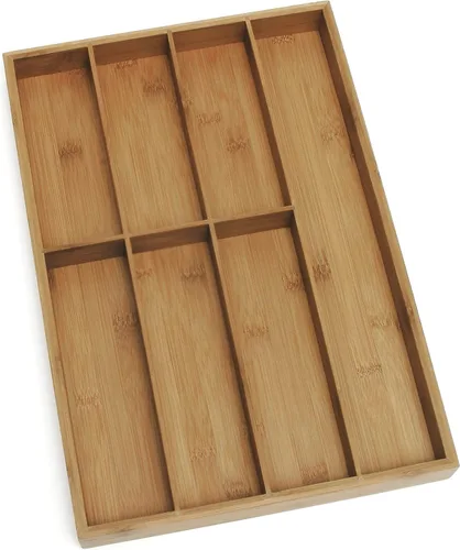 Vista 5 de Lipper International - Bandeja de bambú para cubiertos (10.25 x 14.0 pulgadas)