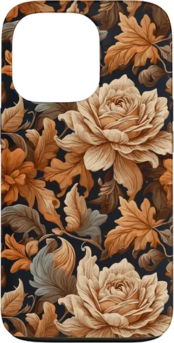 Vista 10 de Warm Colors of Autumn Stylish Design - Fall Flowers Pattern Case for iPhone 16