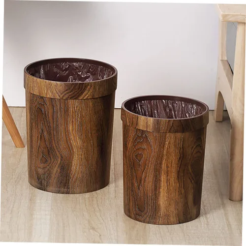 Vista 8 de VICASKY Cesta de basura clásica de plástico para dormitorio decorativo para oficina en casa