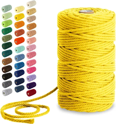 Vista 81 de Nook Theory Hilo de macramé de 3mm 109 yardas - Cuerda de macramé suave de 4mm, 5mm perfecta para nudos - Suministros de macramé para colgadores