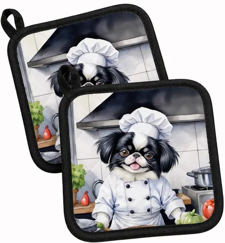 Vista 54 de Caroline's Treasures Coton de Tulear El Chef Par de Agarraderas de Ollas de Cocina Resistentes al Calor Juegos de Agarraderas de Ollas Almohadillas