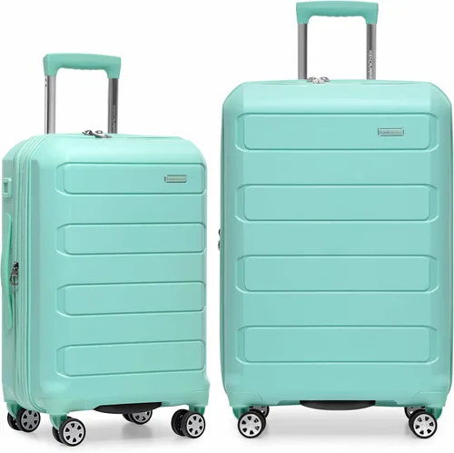 Vista 14 de Traveler's Choice Pagosa indestructible Hardshell expandible Spinner Equipaje, Azul bebé, Pagosa indestructible Hardshell expandible Spinner Equipaje