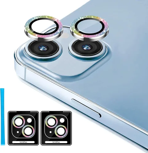 Vista 8 de Jeluse Paquete de 2 protectores de lente de cámara para iPhone 16 Pro Max/iPhone 16 Pro/iPhone 15 Pro Max/iPhone 15 Pro/iPhone 14 Pro Max/iPhone 14