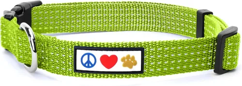 Vista 28 de Collar de entrenamiento reflectante para perros, de la marca Pawtitas, Negro