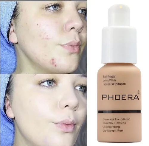 Vista 2 de PHOERA - Base de maquillaje líquida mate suave y impecable para mujeres. (porcelana #101)