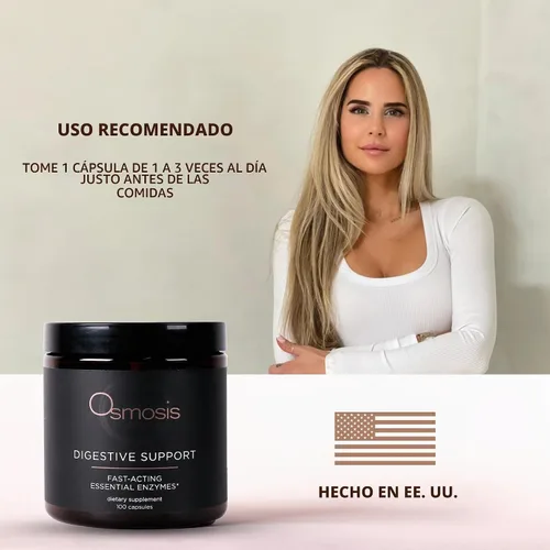 Vista 5 de OSMOSIS Suplemento enzimático de apoyo digestivo para el cuidado de la piel, 100