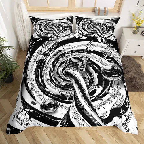 Vista 14 de Erosebridal Juego de funda de edredón de baloncesto, tamaño individual, color negro y rojo, juego de ropa de cama con bola 3D para niños, niños