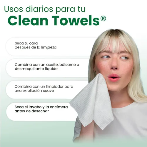 Vista 9 de CLEAN SKIN CLUB Sensitive Skin Clean Towels® XL, toallitas secas desechables ultrasuaves con infusión de aloe y glicerina, XL, 1 paquete