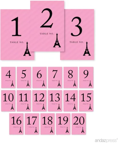 Vista 8 de Andaz Press Paris Bonjour Bebe Girl Baby Shower Collection - Cartel colgante con cuerda, tarjetas y regalos, 5 pies, 1 juego, decoración de papel