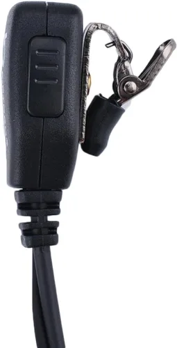 Vista 3 de Auricular con gancho para la oreja con micrófono compatible con Hytera PD550 PD562 TD500 TD562 Radio bidireccional, material PU, negro Auriculares