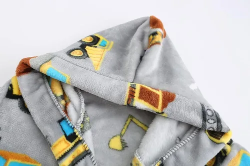 Vista 129 de E.W Apparel Bata de baño de forro polar con capucha para niños, bata suave y mullida para niños pequeños