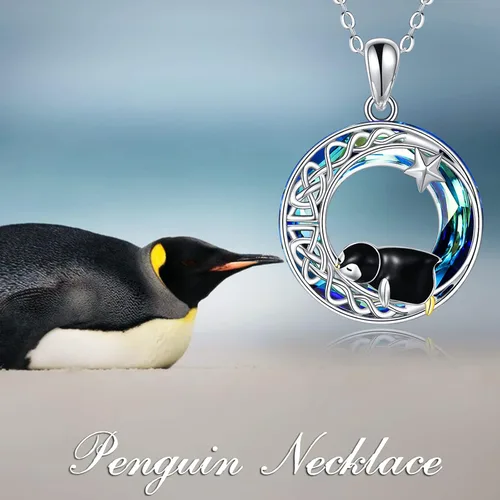 Vista 5 de ONEFINITY Penguin Necklace Sterling Silver Penguin Jewelry Gifts for Women Daughte