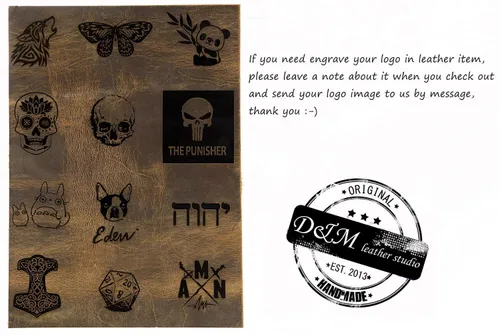 Vista 6 de Personalized distressed leather credit card holder casemen front pocket leather card walletleather business card case bag CH054HF