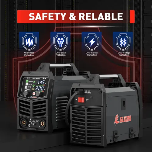 Vista 7 de GZ GUOZHI 145A Soldador MIG, Soldador 3 en 1 FLUX MIG/Lift TIG/ARC Soldador MIG Multi-Proceso, Máquina de Soldadura 110V, Soldador de Núcleo