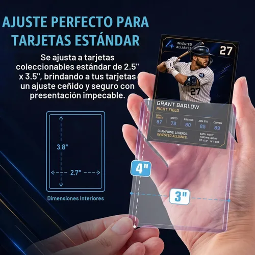 Vista 5 de Premium Seamless 20PT - 360PT - Cargadores superiores gruesos para tarjetas Soporte para tarjetas de carga superior, fundas para tarjetas