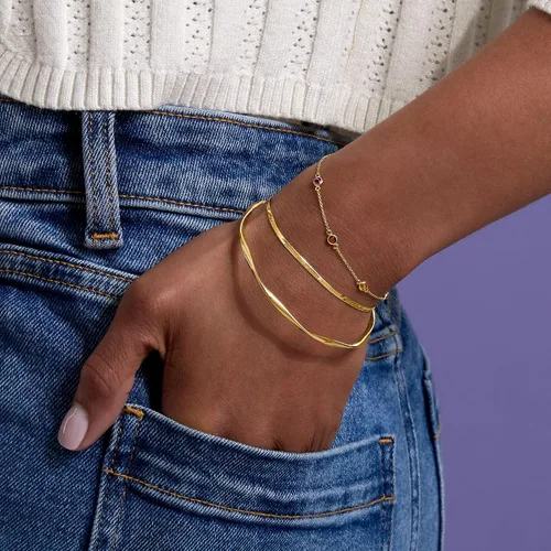 Vista 8 de RS Pure by Ross-Simons Pulsera de espiga de oro amarillo de 14 quilates de 0.059 in. 7 pulgadas, Oro amarillo de 14 quilates, No es una piedra