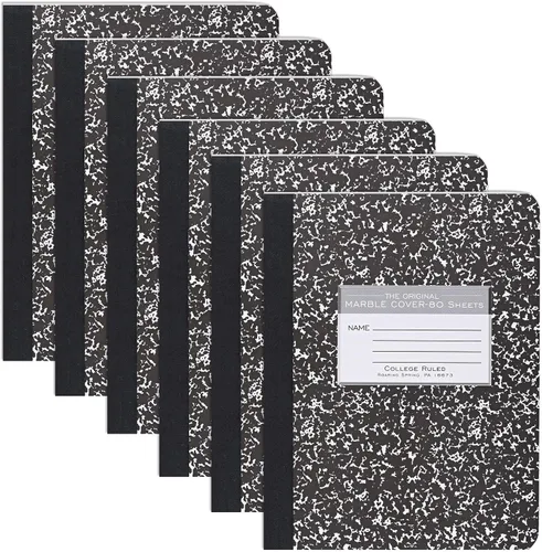 Vista 15 de Roaring Spring Paper Products, cuaderno para composición, 4 paquetes (77328), Negro individual