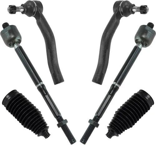 Vista 60 de TRQ Kit de dirección delantera con barra de acoplamiento de fuelle de piñón y cremallera compatible con Toyota Echo 2000-2005