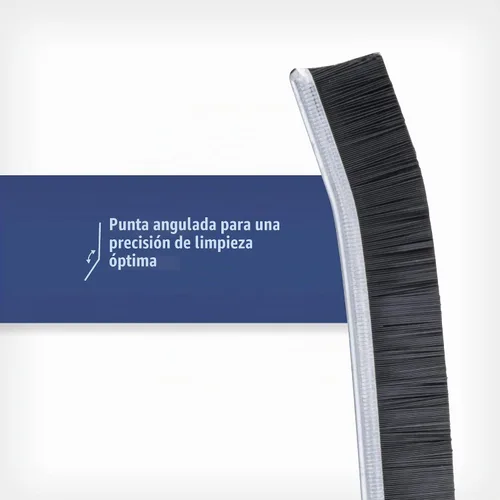 Vista 3 de Cepillo limpiador de lechada para juntas de azulejos profundos, cerdas rígidas en ángulo para duchas, bañeras, cocinas, herramienta de limpieza