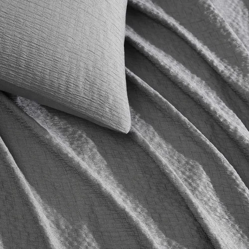 Vista 5 de Calvin Klein - Juego de funda de edredón tamaño Queen, ropa de cama texturizada súper suave con fundas a juego, decoración reversible del hogar
