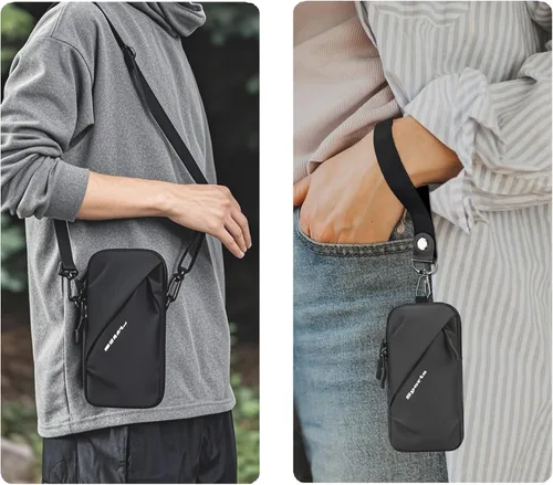 Vista 2 de Prime Comfort Funda para teléfono celular con correa cruzada ajustable, cordón para el cuello y correa para la muñeca, soporte para teléfono celular