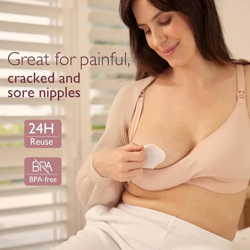 Vista 5 de Momcozy Paquetes de terapia de mama más grandes y almohadillas suaves para pezones de hidrogel, esenciales para la lactancia materna