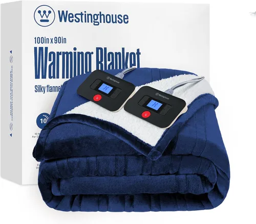 Vista 26 de Manta eléctrica con calefacción Westinghouse, manta eléctrica con 6 niveles de calefacción y configuración de tiempo de 2-10 horas, manta eléctrica