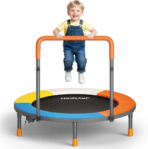 Vista 12 de Premium 3FT Foldable Toddler Trampoline for Kids Ages 3-6, 36 Inch ASTM Certified Mini Trampoline with Adjustable Handle, 100 lbs Capacity, Quiet