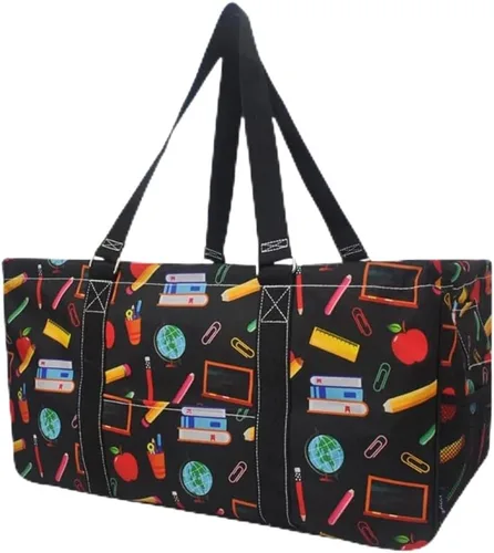 Vista 91 de NGIL Bolsa de comestibles reutilizable extra grande plegable de gran tamaño para comestibles, almacenamiento, picnic, playa, Estampado de vaca