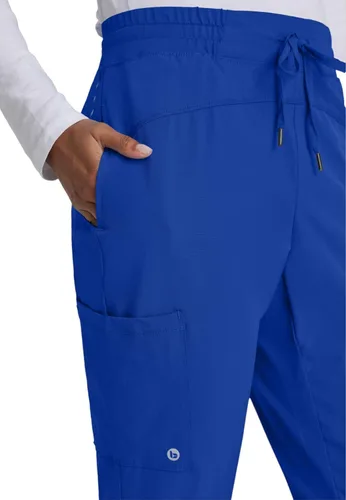 Vista 5 de Barco One Pantalón deportivo, pantalón quirúrgico de altura media, con tejido elástico de 4 vías y 3 bolsillos, para mujer