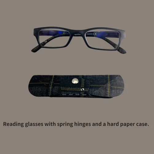 Vista 3 de EZ - Lentes de lectura para mujer y hombre con bloqueo de luz azul, antifatiga ocular, lentes para computadora delgados, tubo pequeño, lentes