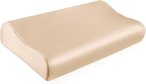 Vista 18 de THXSILK 19 Momme - Funda de almohada 100% seda de morera para almohada de espuma viscoelástica de contorno, funda de almohada cervical, paquete de 1
