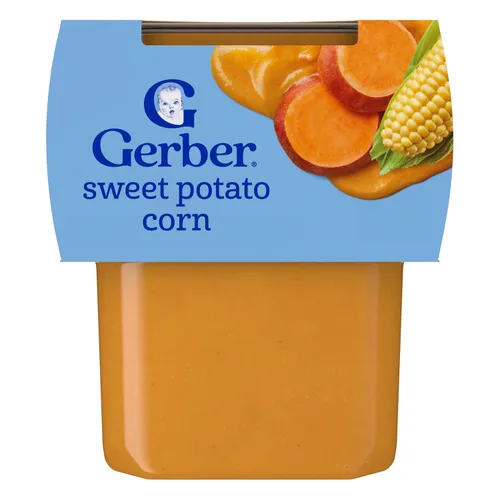 Vista 13 de Gerber Baby Food 2nd Foods Blends, Puré de Zanahoria Batata y Guisante, Poder Vegetal, Natural y Sin OGM, Tubos de 4 Onzas, Paquete de 2