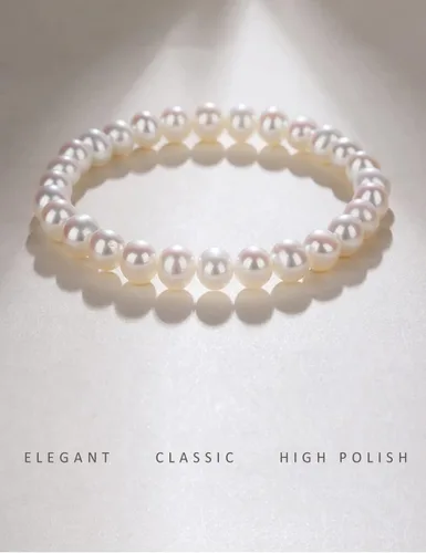 Vista 6 de Pulsera de perlas elásticas Accesorios de boda Pulsera de dama de honor Pulsera de perlas de imitación Pulsera de cuentas para fiesta nupcial