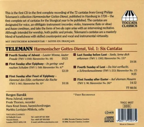 Vista 2 de Georg Philipp TELEMANN Harmonischer Gottes-Dienst