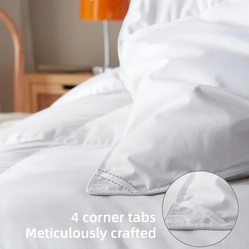 Vista 6 de Ousidan Goose Feather Down Comforter Calking Size,100% Organic Cotton Duvet Insert,All-Season Luxury Duvet Insert