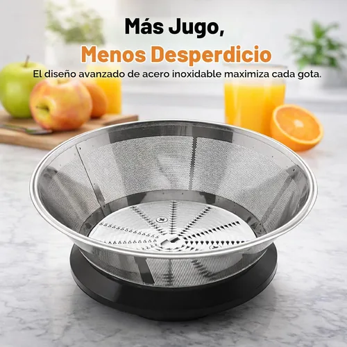 Vista 4 de Top Chef - Exprimidor centrífugo de acero inoxidable con motor de 400 W, control de doble velocidad, canal de alimentación ancha, jarra de jugo