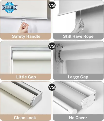 Vista 4 de Keego Persianas sin cordón para ventanas, enrollables fáciles de levantar para ventanas, puertas, persianas duraderas y personalizadas fáciles