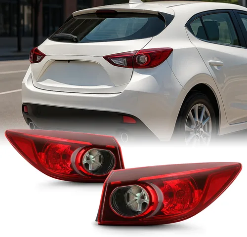 Vista 6 de AKKON - Compatible con Mazda 3 4 puertas Sedan modelo 2014 2015 2016 2017 2018 [tipo halógeno] lámpara trasera exterior luz de freno lado izquierdo