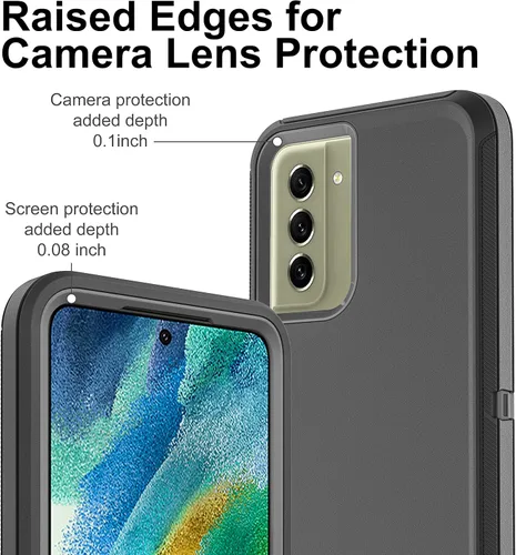 Vista 3 de Funda Samsung S21 FE 5G - Protección de cuerpo completo 3 en 1, película nano a prueba de explosiones [2 unidades], resistente a los golpes