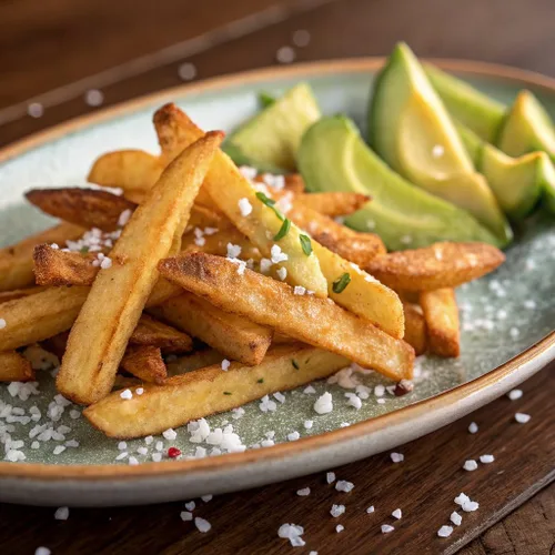 Vista 3 de Jesse & Ben's Classic Sea Salt Fries, Made with Avocado Oil, Gluten-Free, Non-GMO, Vegan Frozen Potatoes, Healthy Snack with No Seed Oils, Delicious